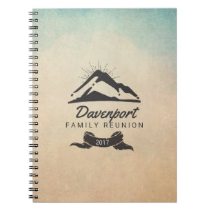 Carnet Rustic Mountain Illustration Réunion de famille