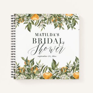 Carnet Rustique agrumes nuptiale douche botanique floral