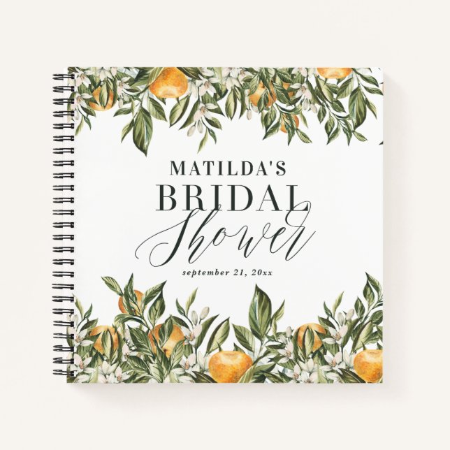Carnet Rustique agrumes nuptiale douche botanique floral  (Devant)