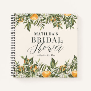 Carnet Rustique agrumes nuptiale douche botanique floral 