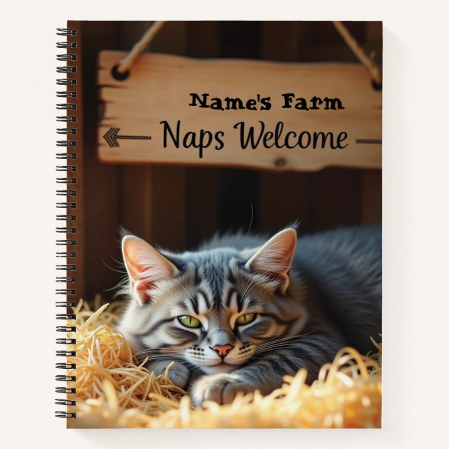 Carnet rustique de la ferme de chats (Devant)