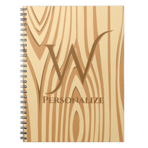 Carnet Rustique Faux Brown taché Bois personnalisé