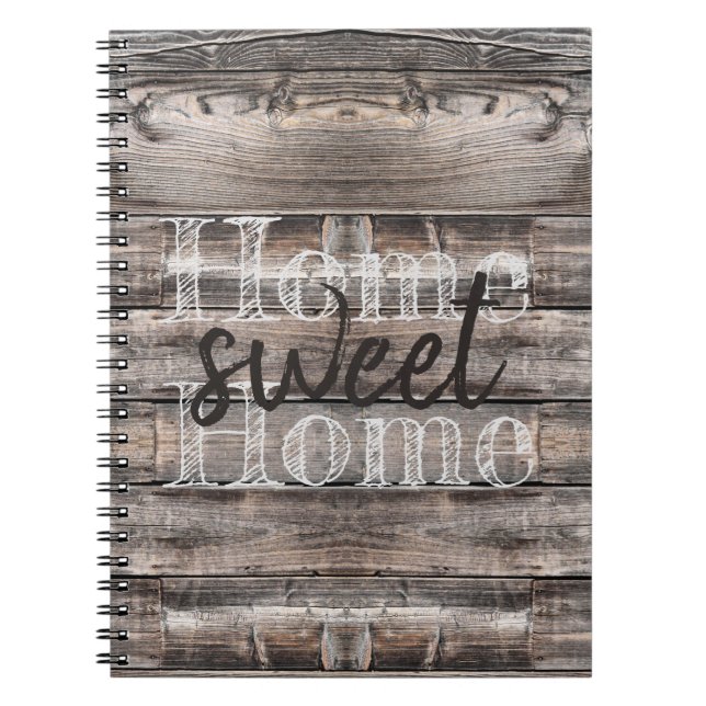 Carnet rustique MAISON SWEET HOME | (Devant)