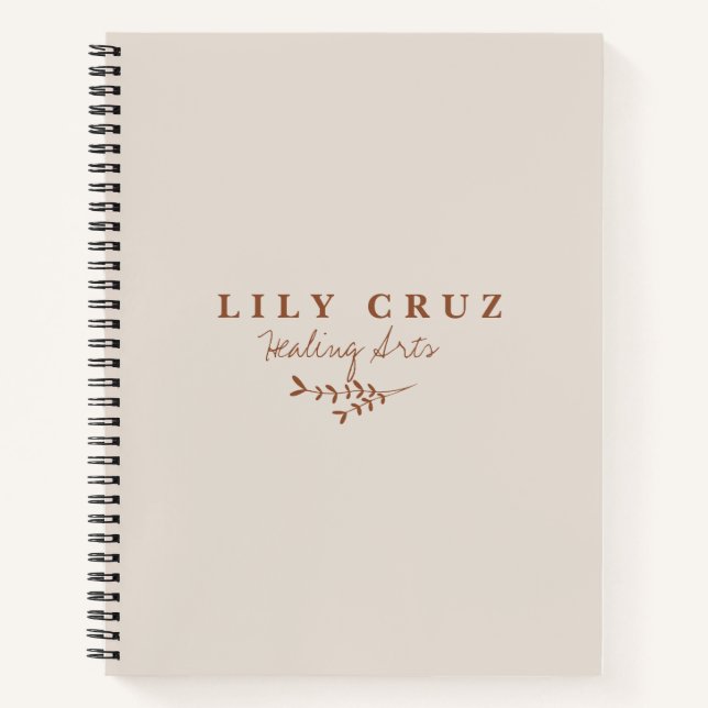 Carnet Rustique Moderne Botanique Personnalisé (Devant)