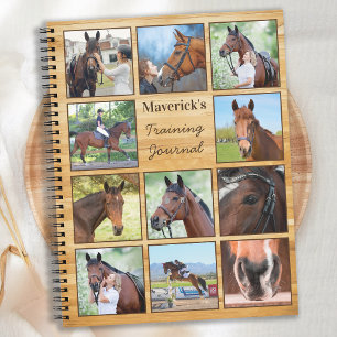 Carnet Rustique Personnalisé Pet Horse Lover Photo Collag
