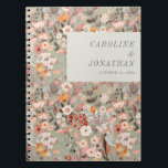 Carnet Rustique Sage Green Taupe Floral Boho Custom Weddi<br><div class="desc">Rustique Sage Green Taupe Floral Boho Carnet de mariage personnalisé</div>