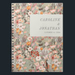 Carnet Rustique Sage Green Taupe Floral Boho Custom Weddi<br><div class="desc">Rustique Sage Green Taupe Floral Boho Carnet de mariage personnalisé</div>