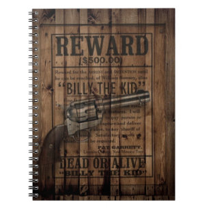 Carnet rustique texas star cowboy western country double 