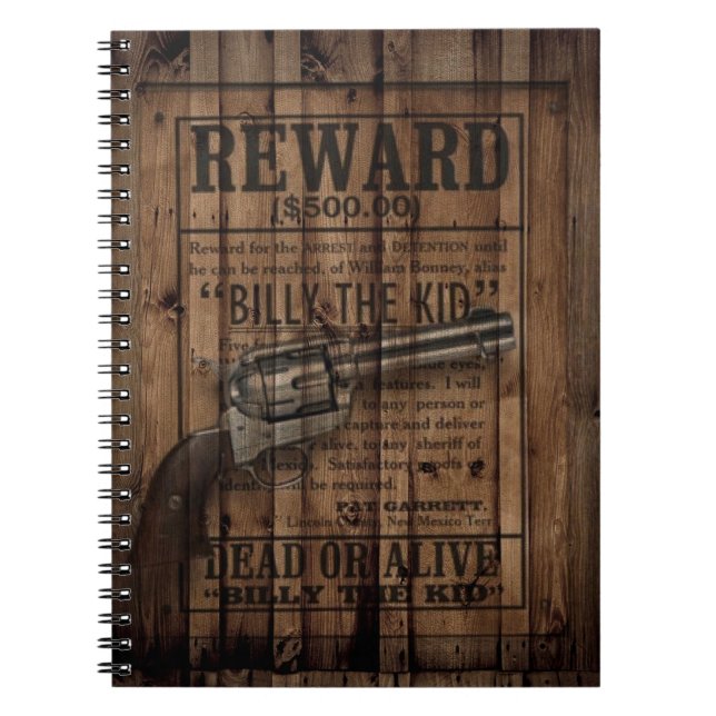 Carnet rustique texas star cowboy western country double  (Devant)