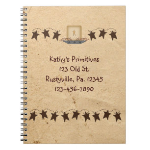 Carnet Rusty Stars And Candle Notebook