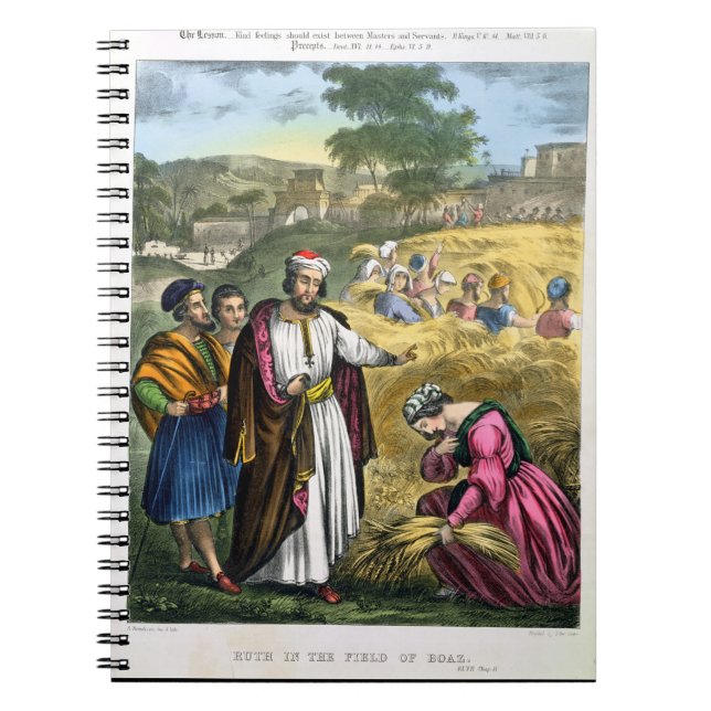 Carnet Ruth dans le domaine de Boaz, d'une bible imprimée (Devant)