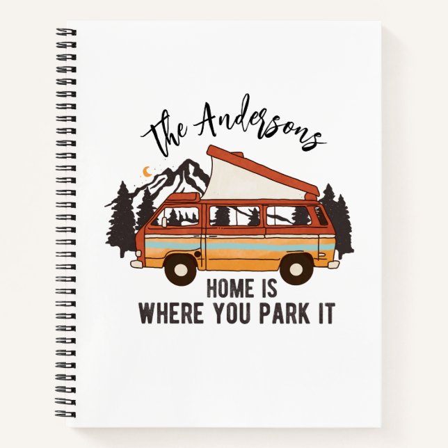 Carnet RV Camping Tent Trailer Home est l'endroit où vous (Devant)