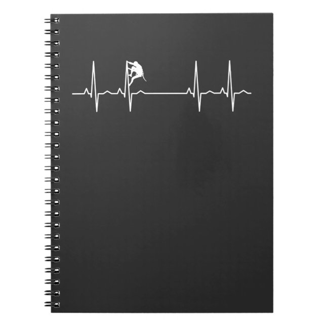 Carnet Rythme cardiaque de l'escalade de rochers (Devant)