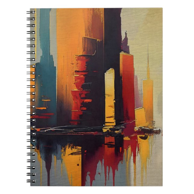 Carnet Rythme Vertical Urbain – Ville Abstraite (Devant)