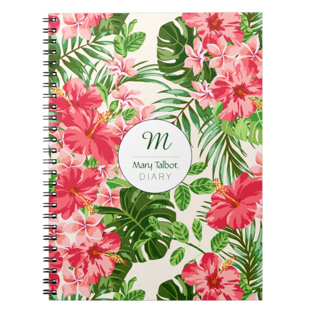 Carnet S de fleurs d'Hibiscus personnalisées (Devant)