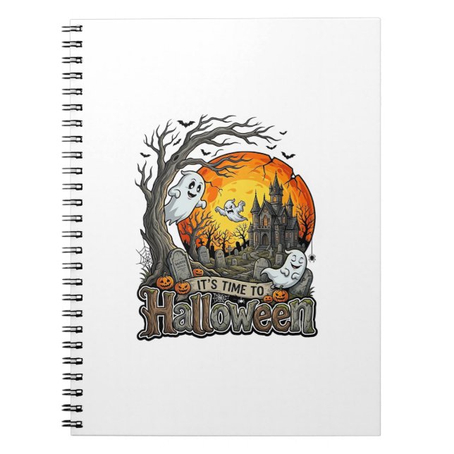Carnet Sa Maison Hantée Halloween Cimetière Effrayant  (Devant)