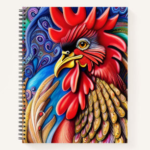 Carnet Sa Majesté d'or - Le coq