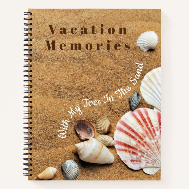 Carnet Sable de plage et coquillages (Devant)