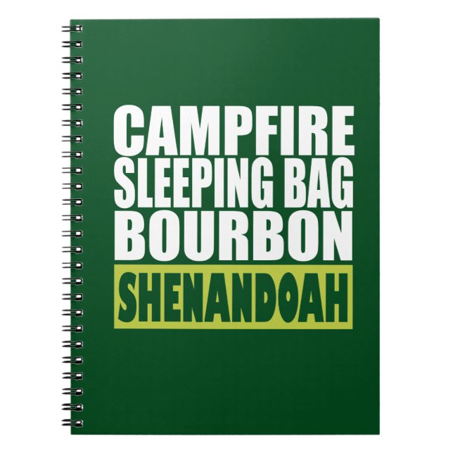 Carnet Sac couché de feu de camp Bourbon Shenandoah (Devant)