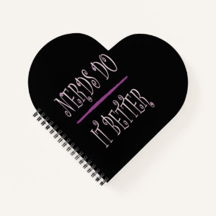 Carnet Sac fourre-tout pour Nerds noir avec texte fantais