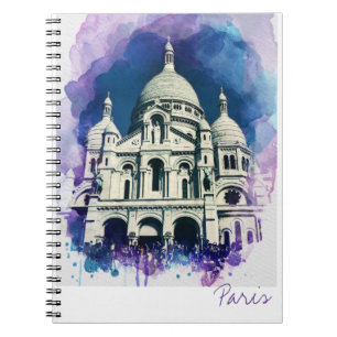 Carnet Sacré-Coeur Montmartre Paris France Architecture