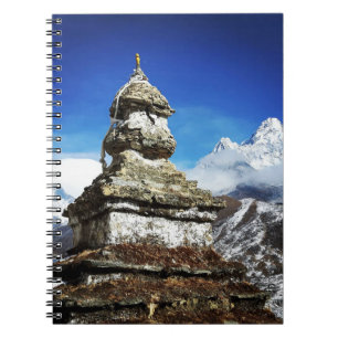Carnet Sagarmatha, Vue sur l'Everest - Ama Dablam & Stupa