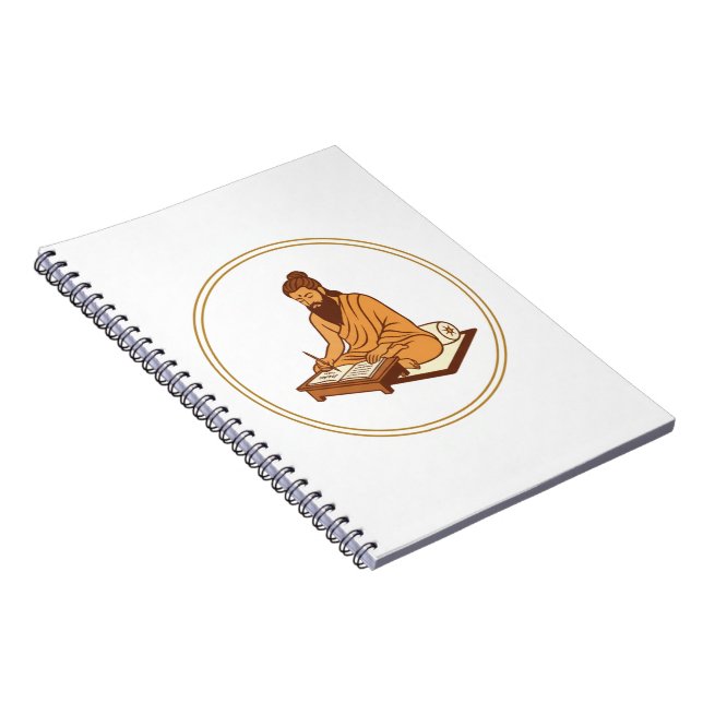 Carnet Sage Antique Écrivant des Textes Sacrés (Côté Droit)