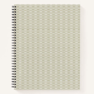 Carnet Sage Green Geometric Minimalist Pattern Notebook