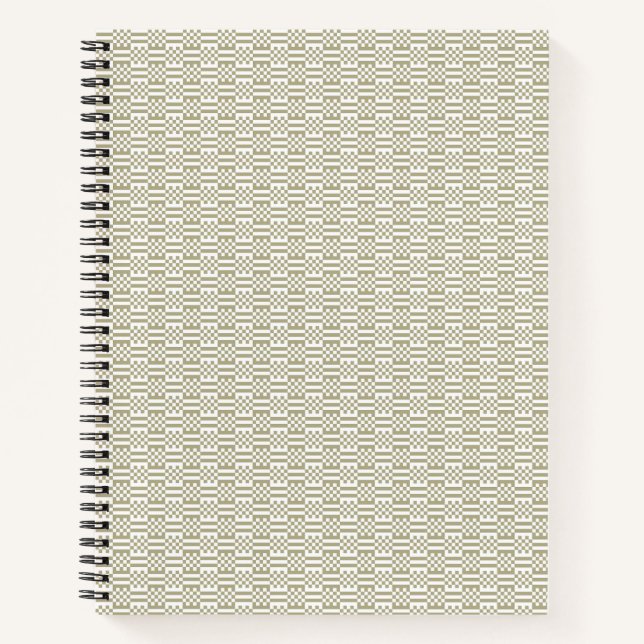 Carnet Sage Green Geometric Minimalist Pattern Notebook (Devant)