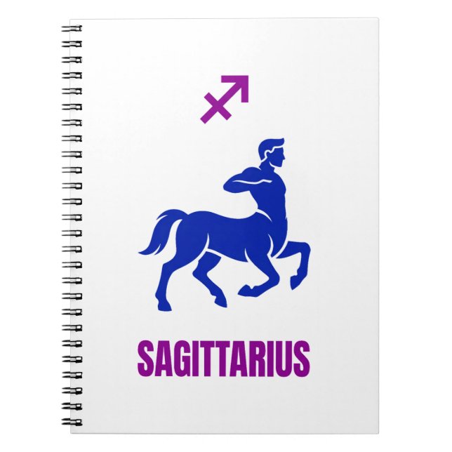 Carnet Sagittarius Zodiac Blue Silhouette Centaur (Devant)
