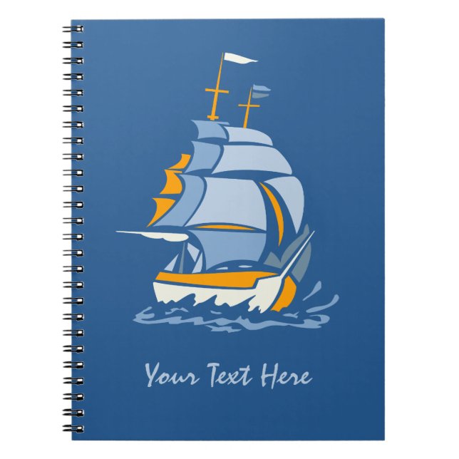 Carnet Sailboat custom notebook (Devant)