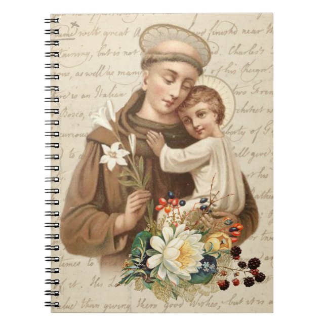 Carnet Saint Antoine de Padoue et Enfant Jésus Religieux (Devant)