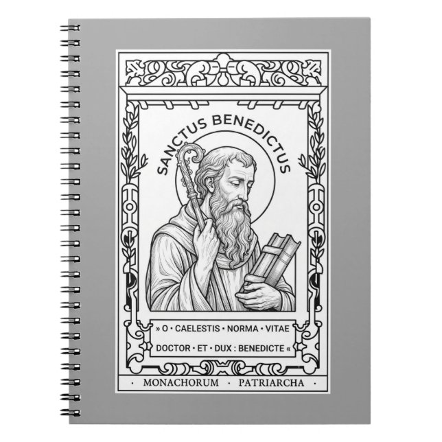 Carnet Saint Benoît de Nursie Saint catholique Père  (Devant)