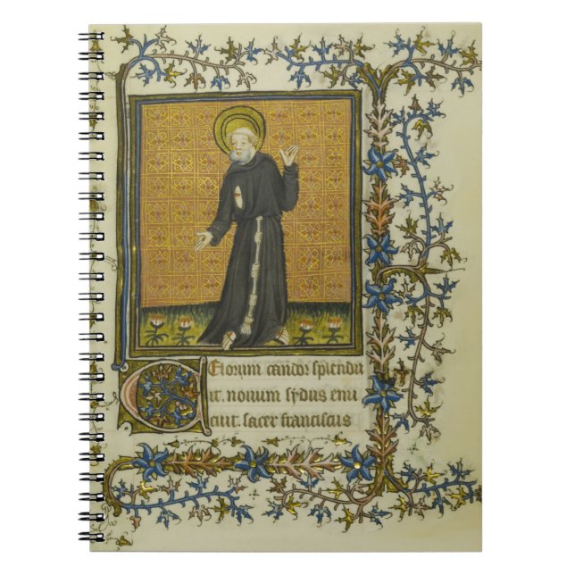 Carnet Saint François d'Assise Manuscrit médiéval (Devant)