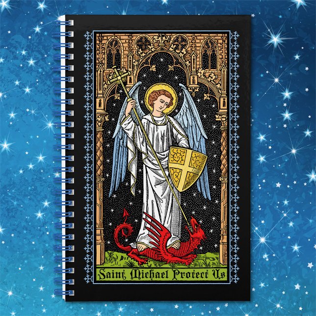 Carnet Saint Michael Battles the Beast Notebook (Créateur téléchargé)
