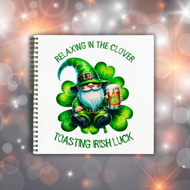 Carnet Saint Patrick Gnome mignonne avec bière | (Créateur téléchargé)