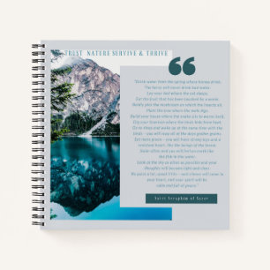 Carnet Saint Seraphim de Sarov Trust Nature