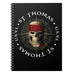 Carnet Saint Thomas USVI Pirate Skull