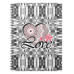 Carnet Saint Valentin Amour décor oarnamental pa