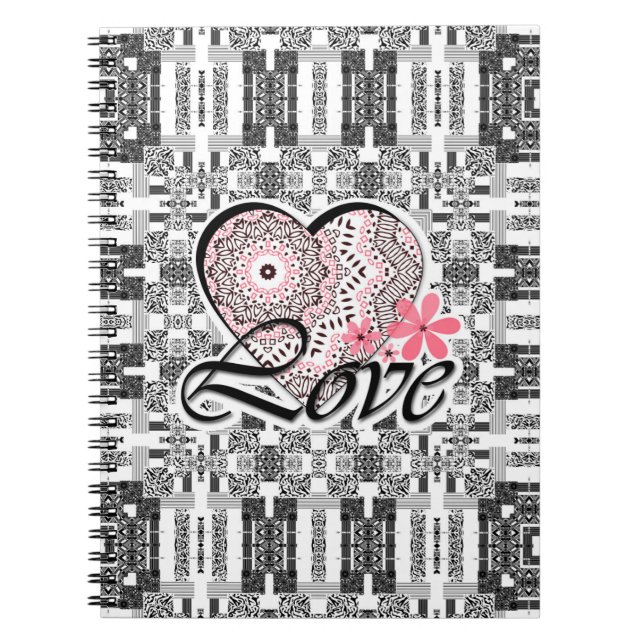 Carnet Saint Valentin Amour décor oarnamental pa (Devant)