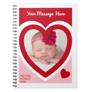 Carnet Saint-Valentin Candy Hearts Box Photo personnalisé