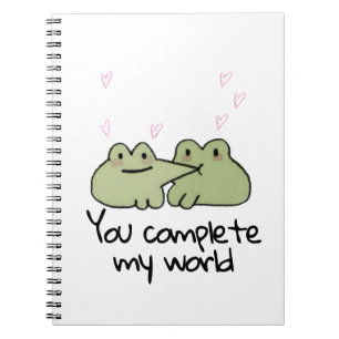 Carnet Saint Valentin Cute Frog Love Couple