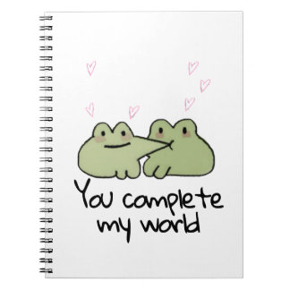 Carnet Saint Valentin Cute Frog Love Couple