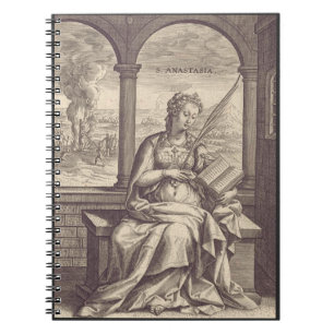 Carnet Sainte Anastasia la Délivrance Art en Noir et Blan