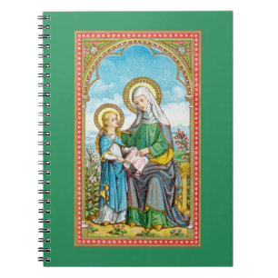 Carnet Sainte-Anne néogothique et Marie jeune (SAU 29)