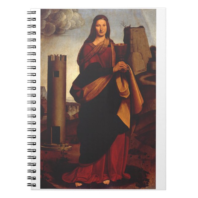 Carnet Sainte-Barbe Icône Sacrée Art Graphique (Devant)