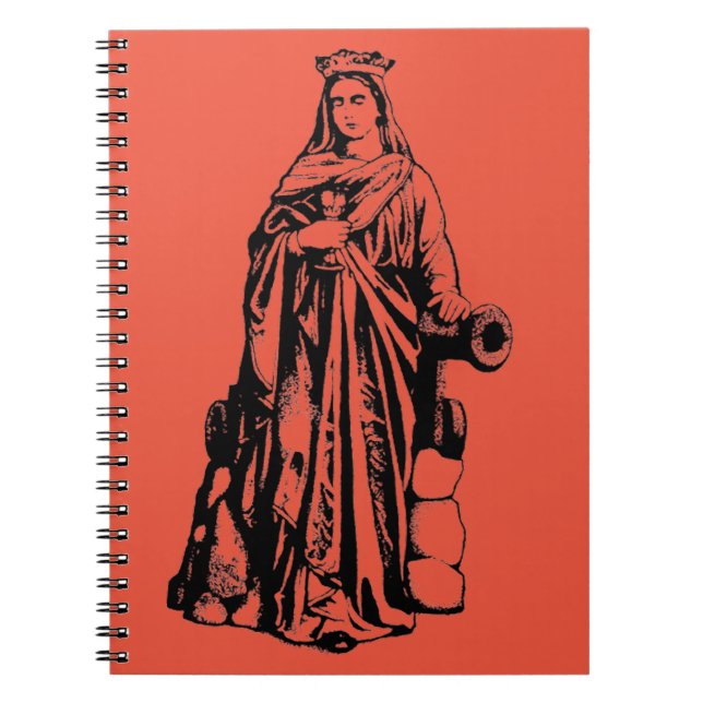 Carnet Sainte-Barbe la Grande Martyre Art Graphique Sacré (Devant)