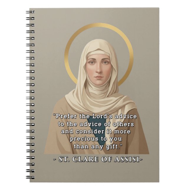 Carnet Sainte Claire d'Assise Suivez les conseils du Seig (Devant)