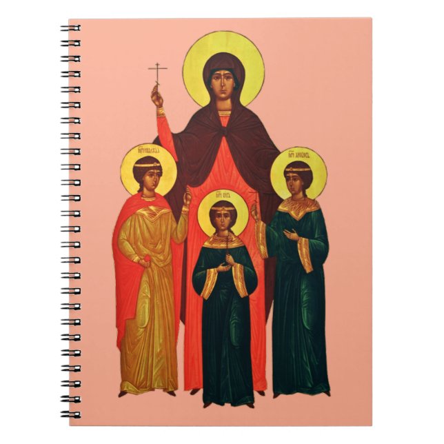 Carnet Sainte Sophie et ses filles les vertus éternelles (Devant)