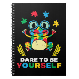 Carnet Saisissez ce T-shirt Puzzle Frog Dare To Be Yourse